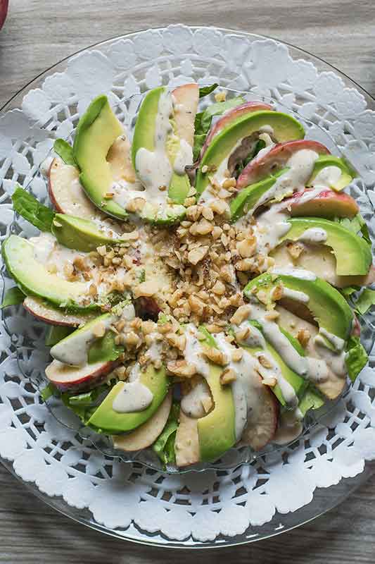 Potage aux carottes ou Salade avocats pommes