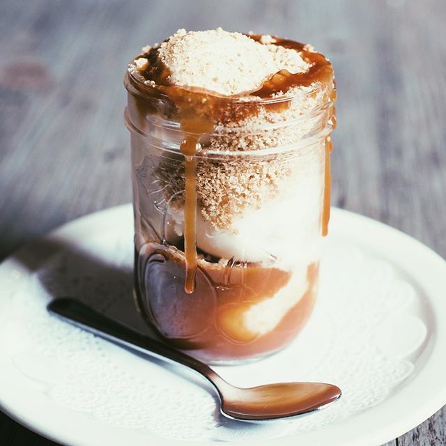 Crumble glacé caramel